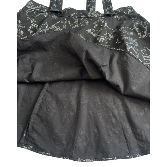 Sailor Moon Glitter Luna Suspender Skirt Womens XL Black Cat Pockets Grunge Goth - Picture 12 of 12